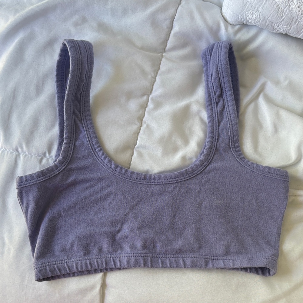 ARQ periwinkle wide strap bralette
